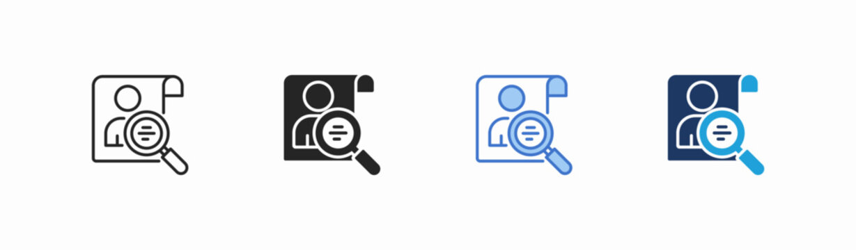 Set of search warrant icon collection in multiple style. Icon suitable for web and mobile application