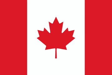 Obraz premium Canadian Flag Featuring Red Maple Leaf Symbol Design
