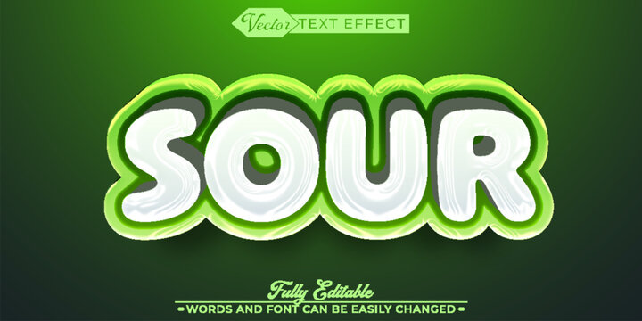  Tangy Sour Citrus Flavor Typography Vector Fully Editable Smart Object Text Effect