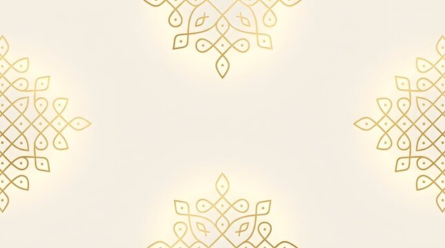 Elegant golden mandala frame for festive designs