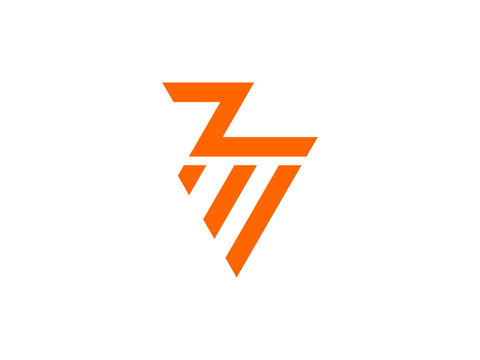 modern ZM letter monogram logo design