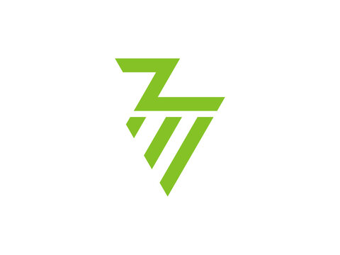 modern ZM letter monogram logo design