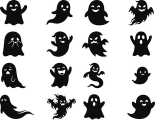 Fototapeta premium Halloween ghost silhouettes