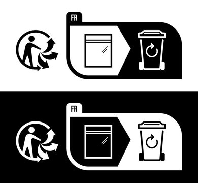 Triman Logo for the recycling of poly-bags in France Vector