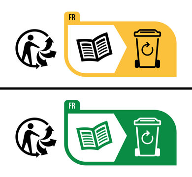 Triman logo information recyclable france logo vector