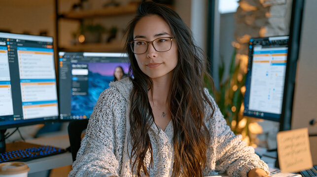 Remote HR coordinator documents onboarding automation audit results in a sterile home office, multiple browser tabs open with triggered workflow confirmations, new hire cohort tracker on secondary s