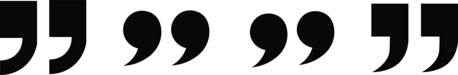 Quotation marks typography symbols for citation and speech isolated on transparent background © Adnan Visuals