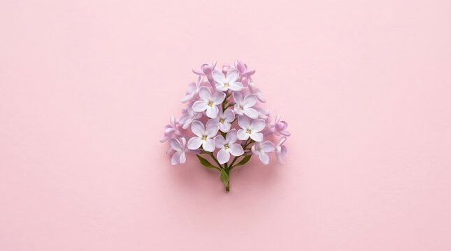 Delicate pink cherry blossom bouquet closeup.