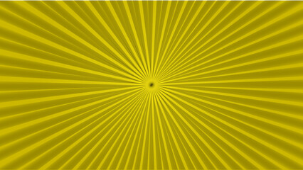 Fototapeta premium Retro yellow sunburst background vector, vintage radial sun rays pattern, golden comic book pop art style burst, abstract starburst wallpaper