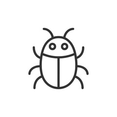 Fototapeta premium Bug icon for software development isolated on white background design