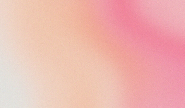 Soft gradient blends peach, pink, and white hues. Subtle pixelated texture adds visual depth and charm.