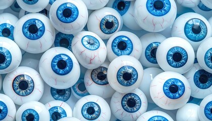 Dense Field of Blue Eyeballs with Intense Irises. © DVgraph