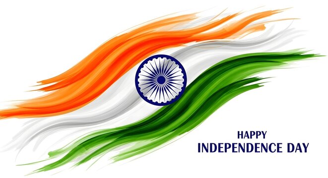 Indian independence day celebration with vibrant flag design