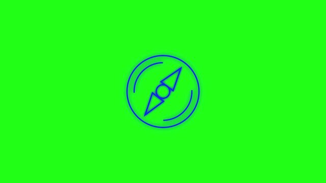 Compass icon isolated on transparent background Compass icon ,4K Video motion graphic animation