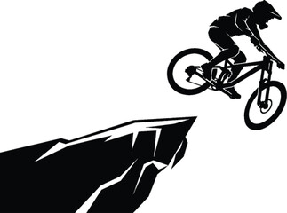 Obraz premium silhouette of a cyclist