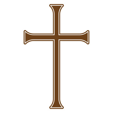 christian cross icon symbol antique vintage style iron
