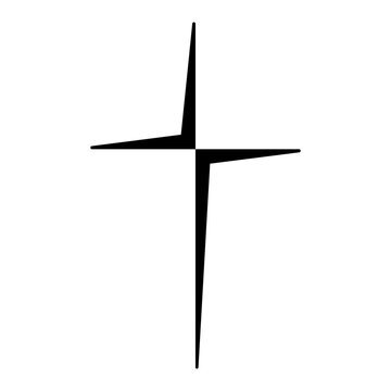 abstract christian cross minimalist modern icon symbol