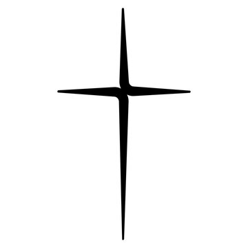 abstract christian cross minimalist modern icon symbol