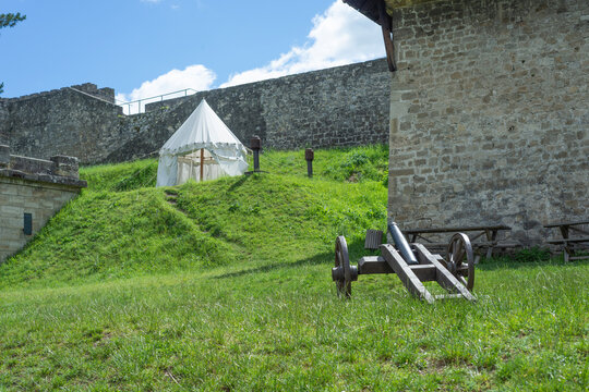 Medieval stone citadel, Jajce Fortress in Bosnia and Herzegovina