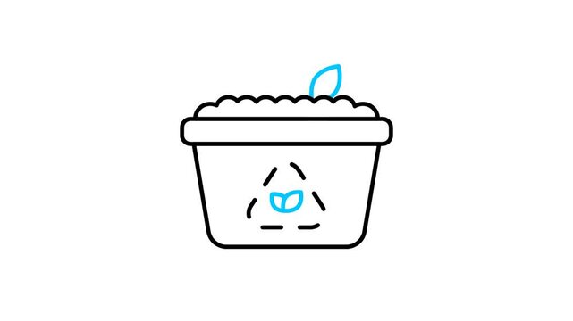 Compost Bin Animated Video Icon