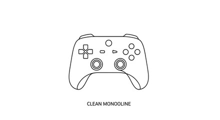 Clean Monoline Video Game Controller Icon © as
