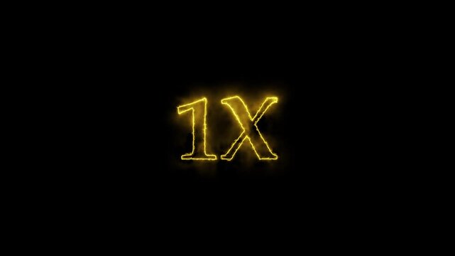 Glowing roman numeral i x in gold on dark background cinematic close up