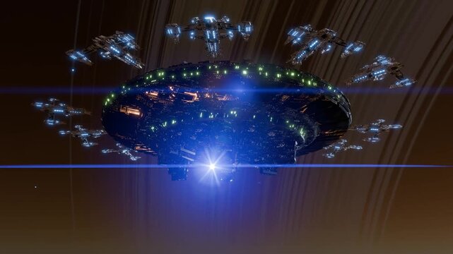 An epic science fiction scene