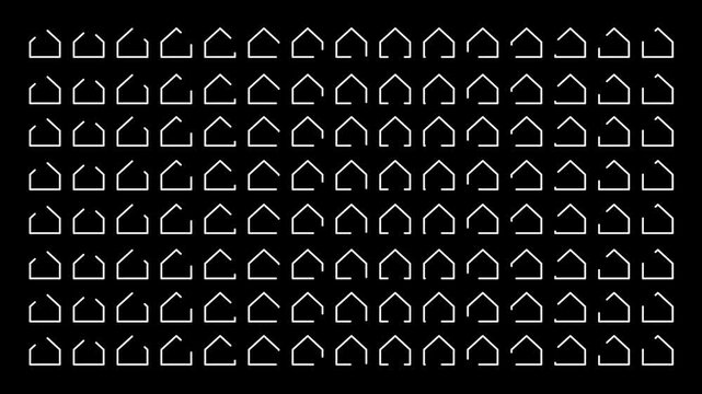Seamless geometric pattern of interlocking chevrons in black and white abstract for modern