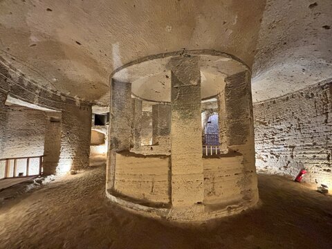 A view of the Kom es-Shoqafa Catacombs in Alexandria, Egypt.