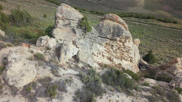 Aerial Views of Unique Rock Formations in Nature