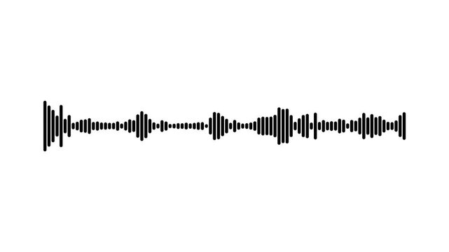 Abstract white audio wave animation, digital sound frequency spectrum visualizer, music equalizer lines, white line audio wave visualisation, minimalist audio equalizer, white screen 4k video