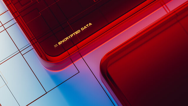Visual representation of encrypted data security technology concept