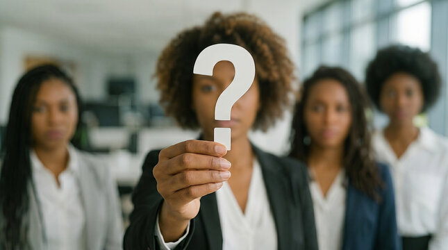 Professional holding Question mark, Question mark concept, concept for assessments, test, exam, quiz, puzzle, knowledge checks backgrounds, concept of help, concept of solution.