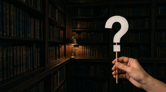 Professional holding Question mark, Question mark concept, concept for assessments, test, exam, quiz, puzzle, knowledge checks backgrounds, concept of help, concept of solution.