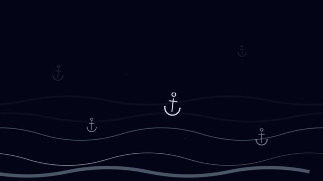 abstract anchor maritime shipping logistics ocean motion background