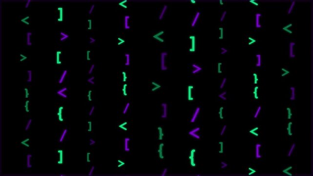 abstract coding brackets software development programming background