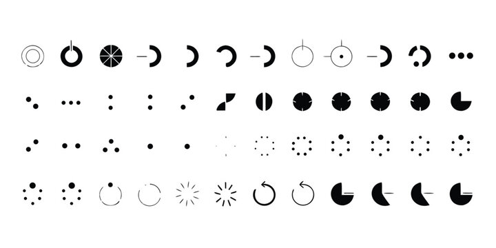 Various loading indicators and progress spinners for websites and apps