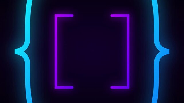 Abstract Cyber Tech Coding Bracket Vector Animation
