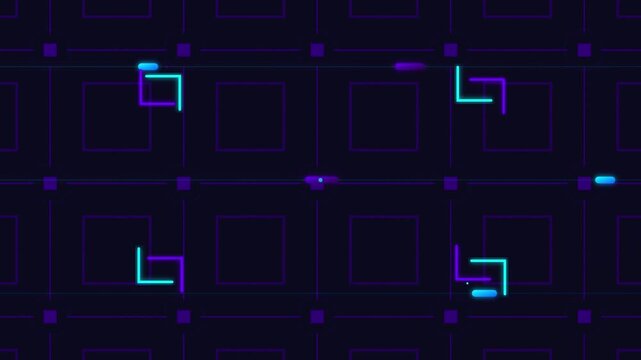 abstract cyber tech interlocking circuit background loop