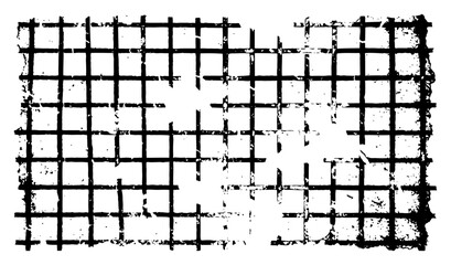 Distressed grid pattern with weathered mesh texture in grunge style © Tomas