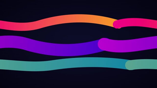 abstract digital flowing waves vector background animation loop
