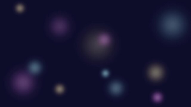abstract floating light orbs bokeh animation background