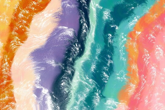 Abstract organic texture with pastel waves and marbling