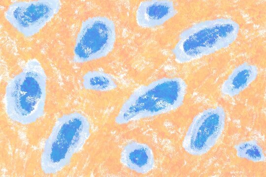 Abstract organic texture with blue cells on pastel ground