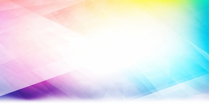 Rainbow Spectrum Background: A vibrant and abstract backdrop blends a spectrum of soft pastel colors, creating a dynamic and uplifting visual with overlapping geometric shapes.