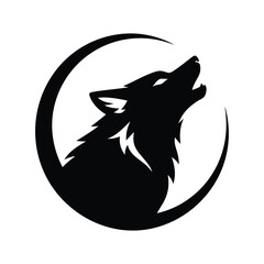 Obraz premium Wolf silhouettes , wolf silhouette isolated, wolf standing and howling, howling wolf silhouette logo vector