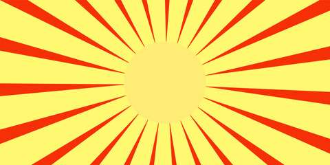 Fototapeta premium Autumn color sun rays background. Abstract orange sun rays design wallpaper.