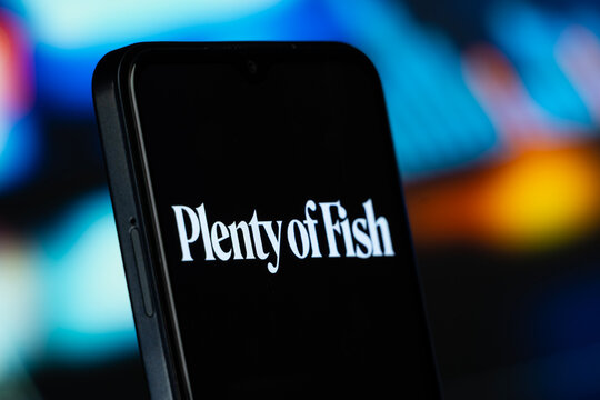 Dhaka, Bangladesh- 6 July 2026: Plenty of Fish logo is seen on a smartphone.