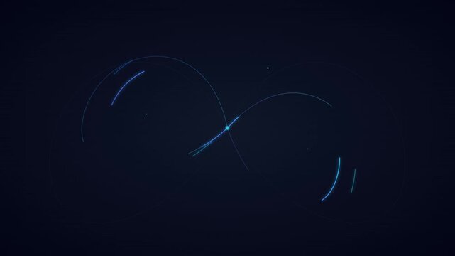 abstract strange attractor chaos theory vector animation