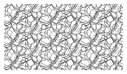 Obraz premium Cracked earth and fractured surface pattern in abstract line art style
